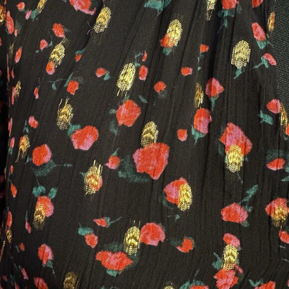 J Crew Dress 8 Womens Abstract Floral Feminine Artsy Whimsical Stretch Waist - Picture 3 of 9